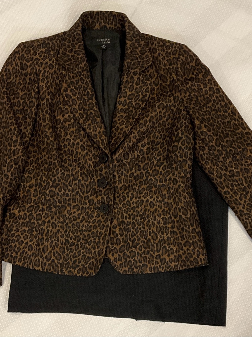 Calvin Klein Leopard Print Brown Women's Blazer Jacket